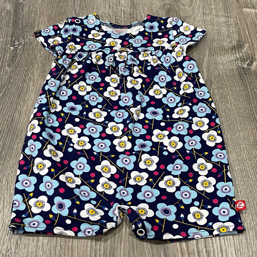 Zutano Floral Outfit Baby Girl 6 Month OC12